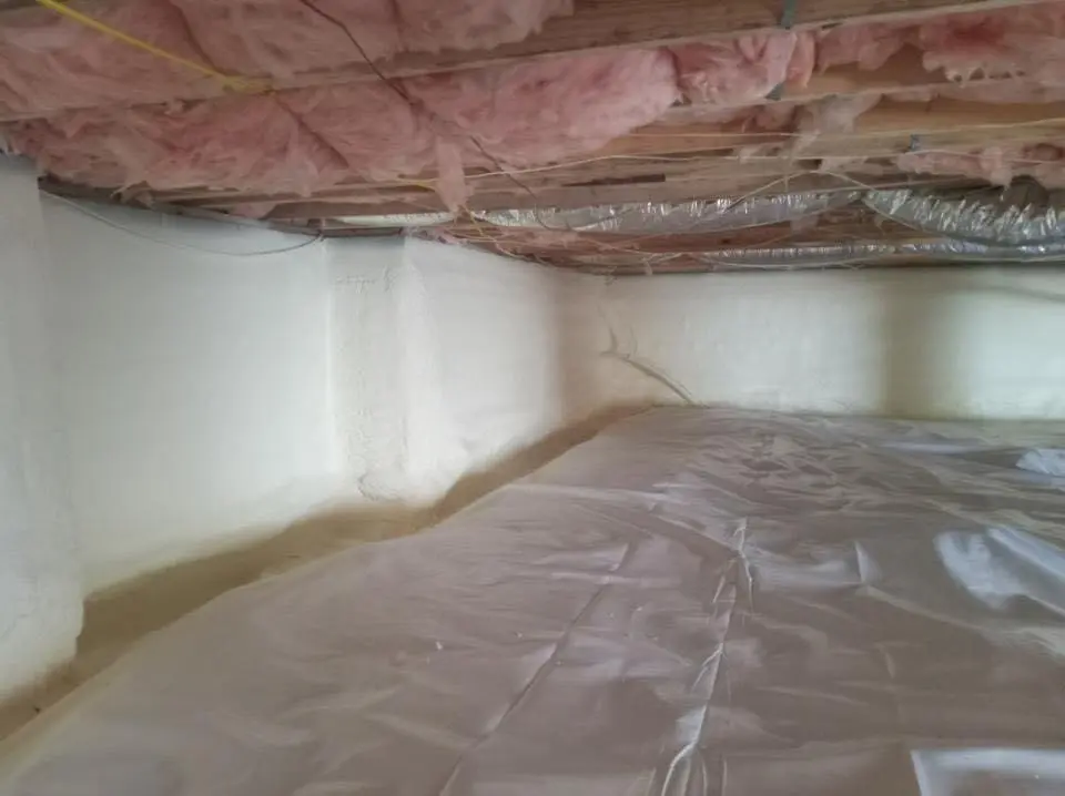 Crawl space encapsulation with closed-cell spray foam for Attic Insulation in Clarks Summit